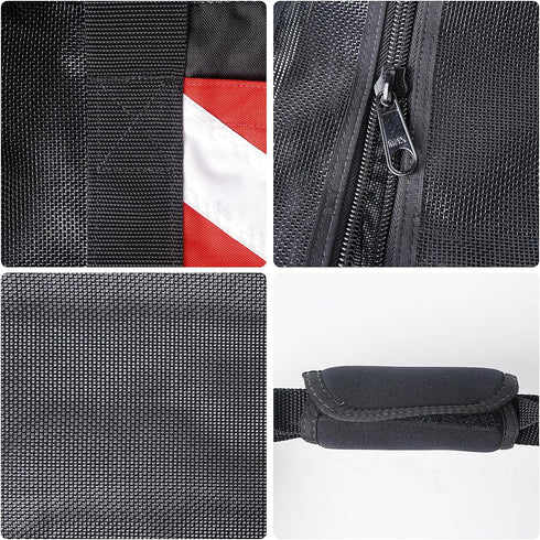 Luwint Large Mesh Dive Duffel Bag, Heavy Duty Diving Gear Bag for Surfing, Scuba, Snorkeling