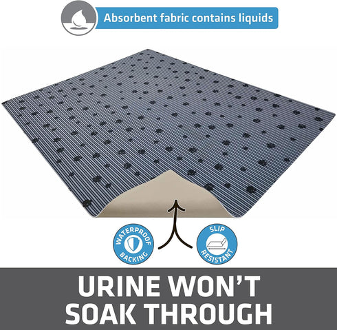 Drymate Original Cat Litter Mat, Waterproof, Machine Washable, Soft on Kitty Paws, 28”x36”