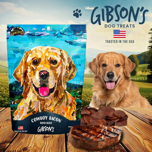 Wild Meadow Farms Gibson's Prairie Bacon with Bison, Grain-Free Soft Jerky Dog Treats, 3 Ounce Pouch