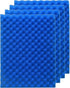 4 Pack Aquarium Filter Media Bio Sponge Pad, 16 x 12 x 1 inch, Fish Pond Foam Filter (Blue 20ppi)