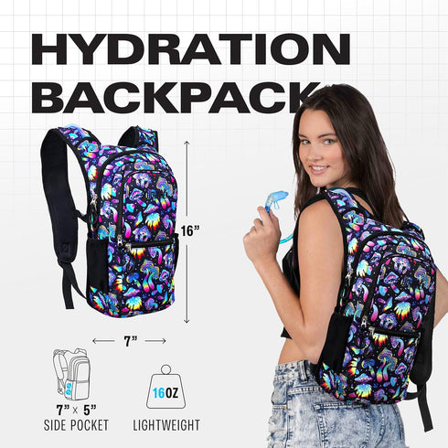 Sojourner Hydration Pack - Water Backpack with 2L Hydration Bladder for Hiking and Festivals