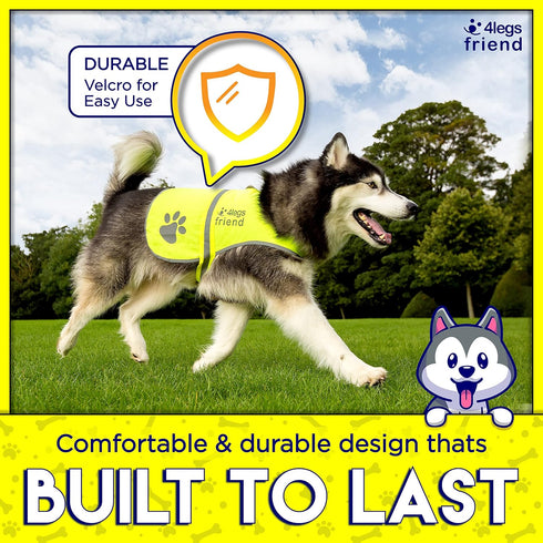 Safety Reflective Vest for Dogs - High Visibility for Outdoor Activity Day and Night