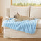 Bedsure Dog Blanket for Medium Dogs - Washable Soft Fluffy Puppy Blanket with Premium Coral Fleece, Blue, 30x40IN