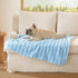 Bedsure Dog Blanket for Medium Dogs - Washable Soft Fluffy Puppy Blanket with Premium Coral Fleece, Blue, 30x40IN