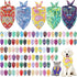 Sanwuta 100 Pcs Paisley Dog Bandana Bulk Pet Triangle Scarf Bibs Bandanas