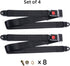 Universal 2 Point Adjustable Seat Belt Harness Kit for Go Kart, Club Golf Cart in Black (54-Inch with Installation