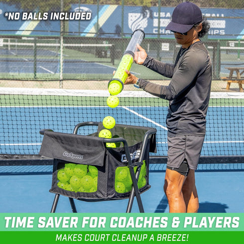 14 17 GoSports Pickleball & Tennis Pickup Tube - Ball Retreiver and Holder, Fits Pickleballs or Tennis Balls - No Balls