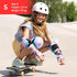 SKATEWIZ Skate Pads - Kids Skateboard Pads 8-14 - Smash - Size M/L in Blue Purple - Protection Gear Kit