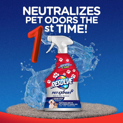 22 oz Resolve Pet Expert Stain and Odor Remover, Carpet Cleaner, Pet Stain and Odor Remover, Carpet & Upholstery