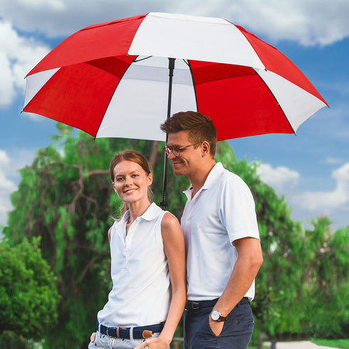 The Vented Tornado 64" Large Windproof Golf Umbrella, Heavy Duty, Waterproof, Navy Blue