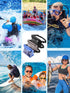 HEETA 3-Pack Waterproof Pouch with Waist Strap, Touchable Dry Bag for Phone Valuables for Kayaking, Swimming