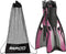 Phantom Aquatics Rapido Boutique Collection Adjustable Snorkel Fin with Carry Bag (Pink, ml/XL, 9-11)