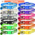 GAMUDA 12Pcs Reflective Puppy Collars, Soft Nylon Whelping Identification Collars, Glow in The Dark, Adjustable Buckle,