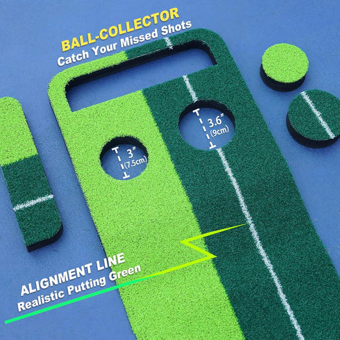 Set, 1x8 SENSECLUB Indoor Putting Green Game, Foldable Putting Mat Golf Game Golf Gifts for Men - Ft