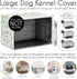 48in. Sweet Jojo Designs Large Dog Crate Cover (Green Boho Floral Leaf) Pet Cage, Kennel Covers (Bohemian, Watercolor