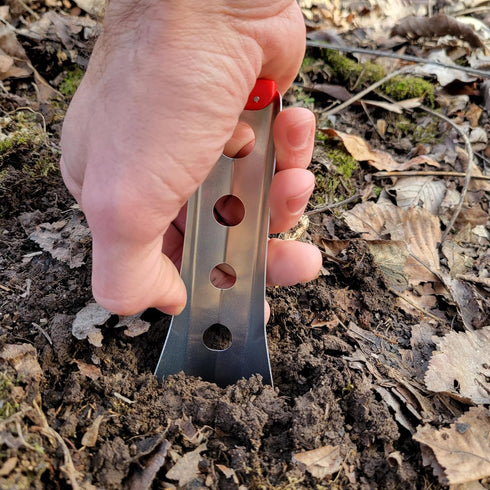 Ultralight Backpacking Trowel, 0.48 oz (13.5g) Red Color