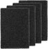Honoson 4 Pack Aquarium Bio Sponge Filter Media Pad, Open Cell Foam Sheet Cut to Size, Black (8 x 4 x 1 Inch)