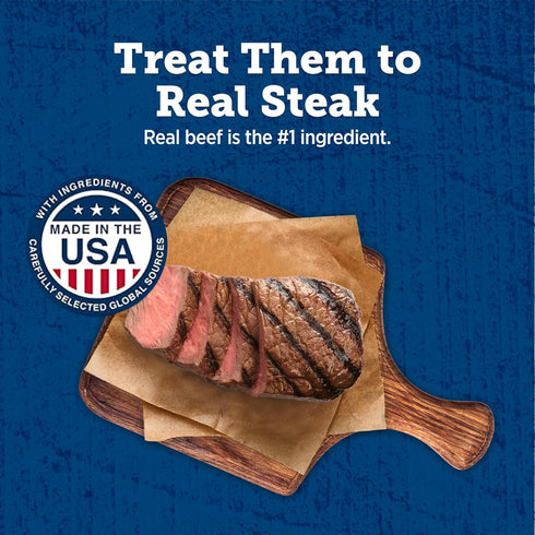 10-oz Blue Buffalo True Chews Premium Jerky Cuts Dog Treats, Made in the USA with Natural Ingredients, Beef, Bag
