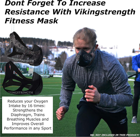 Vikingstrength 360° Resistance Running Training Bungee Band for Speed, Agility, and Strength - Gym Equipment