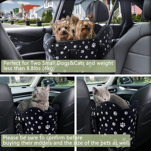 21 lbs Dog Car Seat for Console - Memory Foam Pet Booster Seat for Small Medium Dogs Up to - SUV Truck Center Console