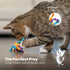 Catstages Catnip Tons of Tails Interactive Catnip Dental Chew Toy for Cats with Rope, Ribbon & Cotton for Batting