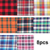 8 Pack Triangle Dog Bandanas, Reversible Plaid Painting Bibs, Washable Christmas Dog Apparel & Accessories Set