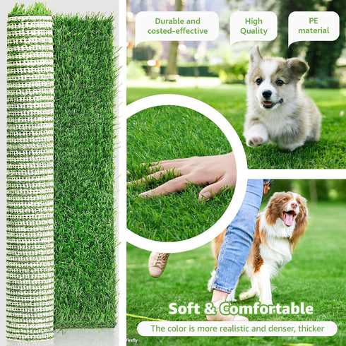 39''x 31.5'' 1 Pack Artificial Dog Grass Pee Pad: Professional Indoor Outdoor Potty Training Rug - Large Replacement
