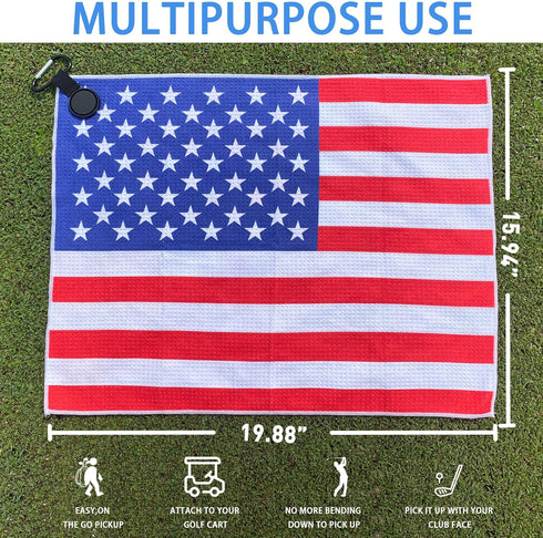Magnetic Golf Towels for Bags, Funny Towels for Men & Women, Strong Hold Magnet for Carts or Clubs
