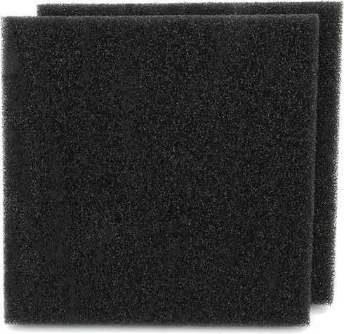 Aquarium Sponge Filter Media Pad | 9 x 9 x 1 inch, Cut to Fit Biochemical Filter Bio Foam Pad, 2 Pcs