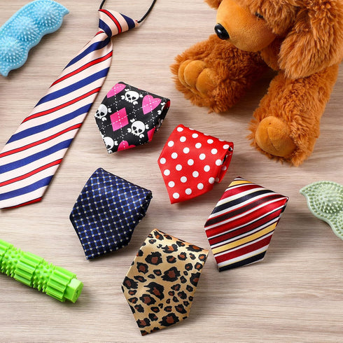 Reginary 30 pcs Mix Adjustable Dog Neck Ties for Medium Large Dogs, Grooming Ties for Daily Wearing, Christmas Holiday