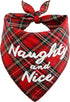 Christmas Bandanas for Dogs, 3 Pack Plaid Pet Bandana for Medium Large Dogs