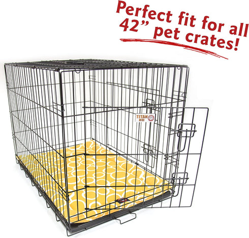 42" Fusion Yellow Crate Dog Bed Mat By Majestic Pet Products
