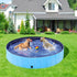 Yaheetech Foldable Dog Pool, 63 x 12 Inches, Portable Hard Plastic Pet Swimming Pool for Indoor/Outdoor