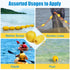 SILANON Marine Rope Floats, 4/6pcs Crab Trap Buoy Fishing Marker Buoys, Yellow Oval Water Floats