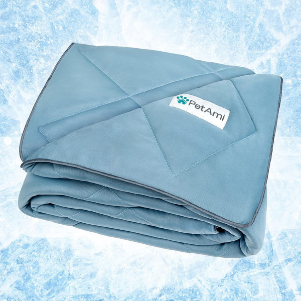 PetAmi Premium Cooling Dog Blanket, Lightweight Fluffy Pet Throw Blanket for Dogs, Cats, Puppies, Reversible Furniture