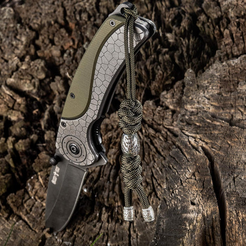 M-Tac Knife Lanyards with Beads, Paracord Tactical Lanyard for Knife, Zeus Stainless Design