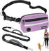 PetAmi Hands Free Dog Leash, Dog Running Leash Belt for Walking Jogging, Zipper Pouch Fanny Pack with Poop Bag Dispenser