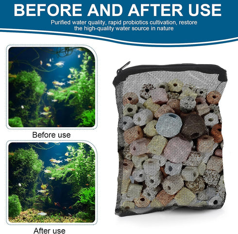 10Pcs Media Bags for Aquarium, Fine Mesh Filter Media Bags with Plastic Zipper for Activated Carbon & Filter Stones