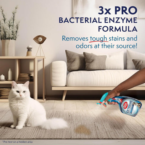 Simple Solution Extreme Pet Stain and Odor Remover, 32 Ounces, Enzymatic Cleaner with 3X Pro-Bacteria Power