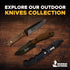 Fixed Knife with Sheath, 3CR13 Stainless Steel Blade, 8 Inches for Hunting, Fishing, Hiking, Camping