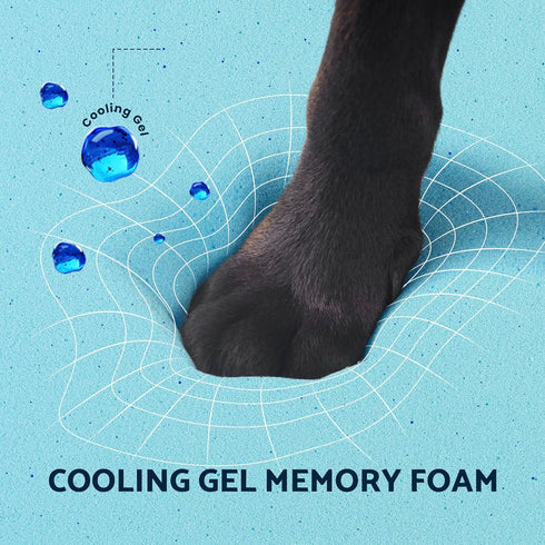 Washable Cooling Pet Bed, Certipur-Us Certified Memory Foam, Waterproof Inner Liner, 29" x 18", for Small & Medium Dogs