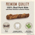 6 Count (Pack 2) Cadet Gourmet Triple Chews Long-Lasting Pork Hide Sticks with Sweet Potato and Chicken, Healthy Dog