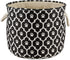 Bone Dry Pet Storage Collection Lattice Paw Print, Small Round, Black