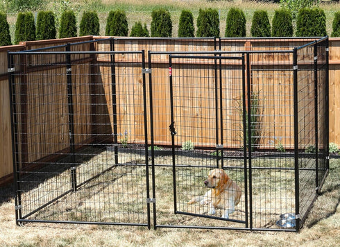Mabeeze Dog Kennel Panel Clamps for 1-3/8" Pipes - 20 sets Pack of Galvanized Steel Connectors for Chain Link Fence