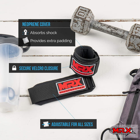 MRX Weight Lifting Wrist Wraps - Support Lifting Straps for Gym Bodybuilding Training for Men and Women