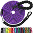 Long Dog Leash, 50 FT, Heavy Duty Rope Leash for Training, Swivel Lockable Hook, Reflective Threads, Bungee, Padded