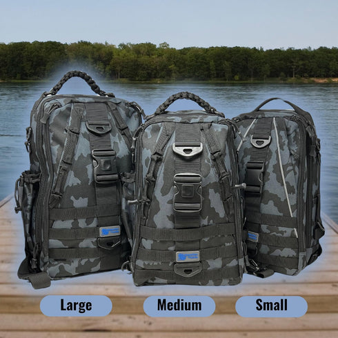 Reaction Tackle Fishing Tackle Bag - Water Resistant Camo Sling Bag - Medium