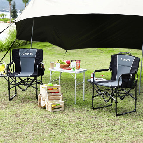 400 lbs, (1 GarveeLife Oversized Directors Camping Chair, Portable Folding Chair for Adults Support Heavy Duty Lawn