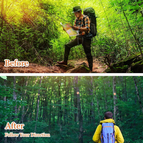 Reflective Trail Markers Bright Trail Signs Lightweight Glow Trail Arrows Markers for Tree Marking Reflector Camping