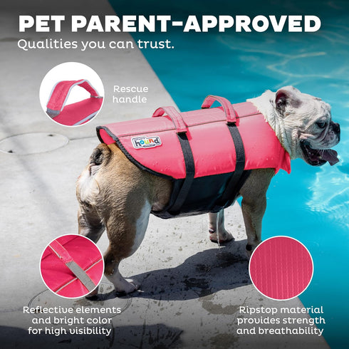Outward Hound Granby Splash Dog Life Jacket, Small, Pink